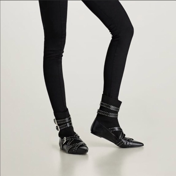 black sock boots flat
